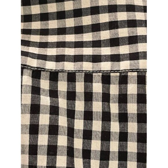 London Fog Mens Checkered FLIP CUFF Button-Down Shirt 4XLB Black & White - Picture 13 of 14